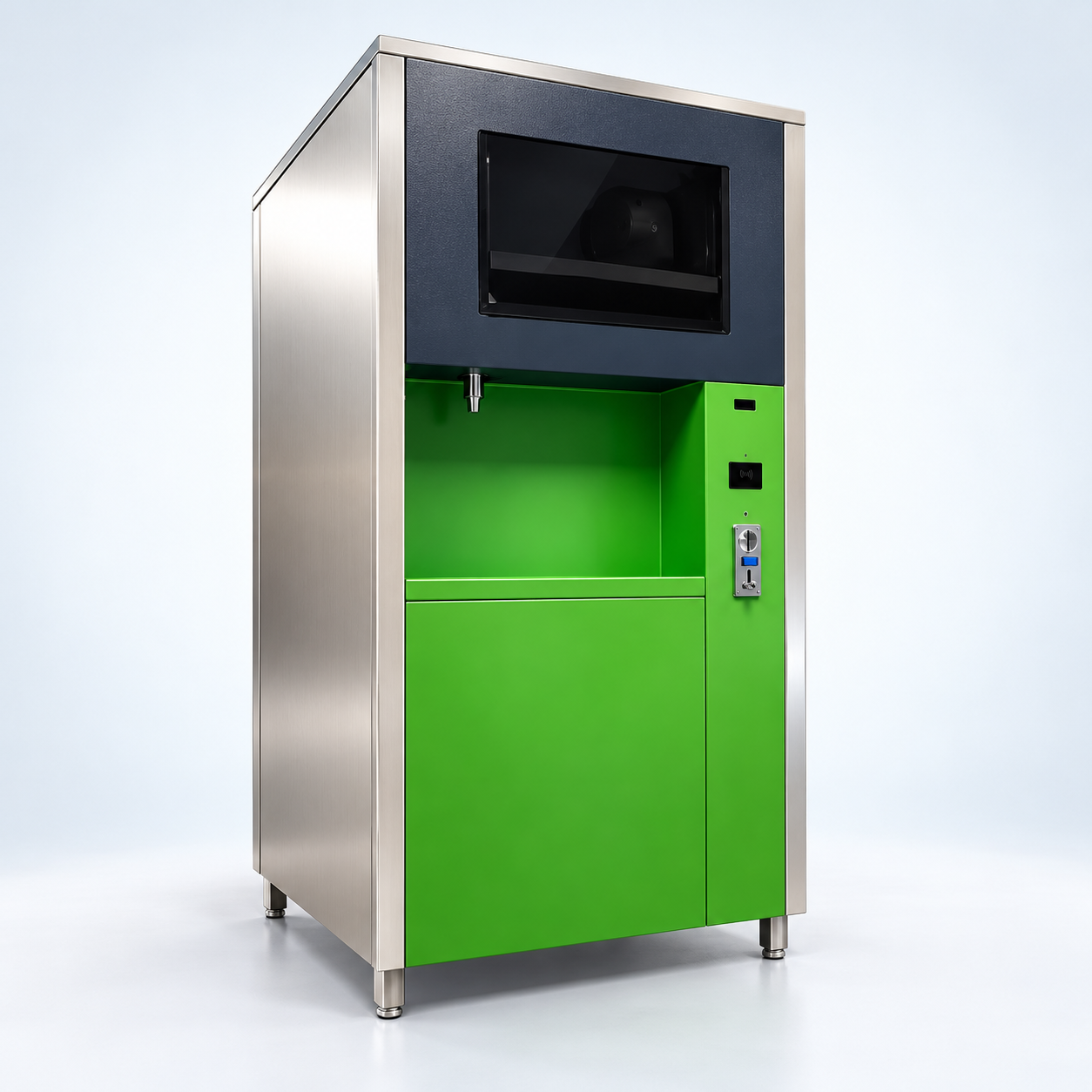 Coin and card operated water ATM vending machine
